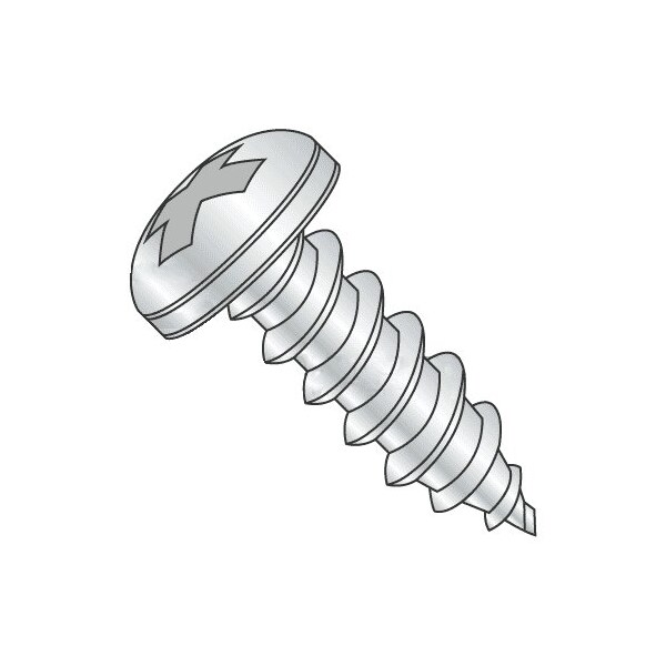 Newport Fasteners Sheet Metal Screw, #6 x 3/4 in, Zinc Plated Steel Pan Head Phillips Drive, 9300 PK 888280-9300 - main